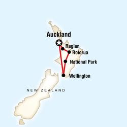 Route map for New Zealand North Island (ONNI)