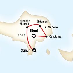 Route map for Classic Bali (AESU)