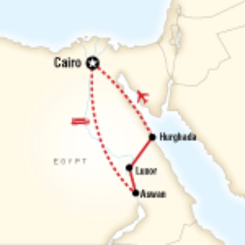 Route map for Egypt Family Adventure (DPFC)