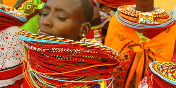Samburu dancers in Kenya.