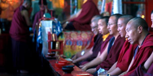 Monks at the Annapurna Sanctuary