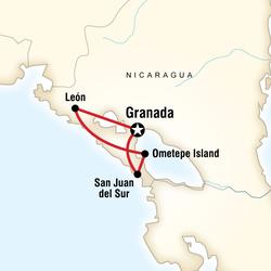 Route map for Essence of Nicaragua (CNEN)