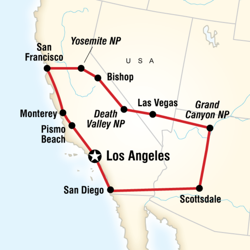 Route map for Best of the West (NUAA)