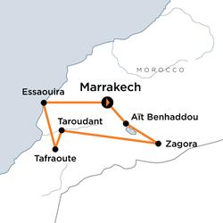 Route map for Moroccan Dreams (DCMDD)