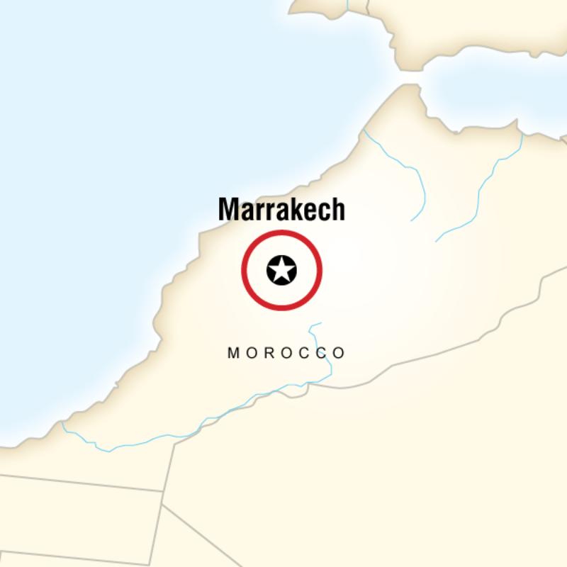 Route map for Marrakech Moroccan Villa Local Living (DCML)
