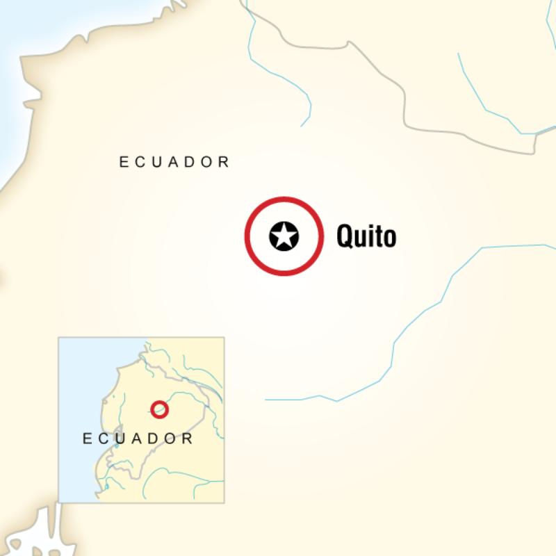 Map of the route for MyStyle Quito 4-Day- Comfort