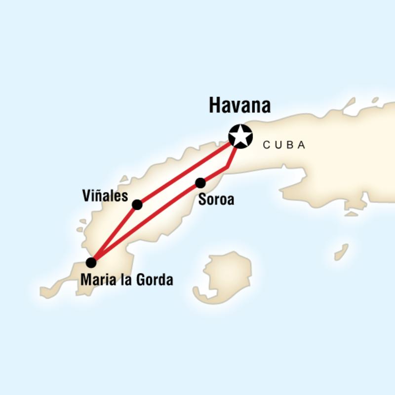 Map of the route for Cuba Libre