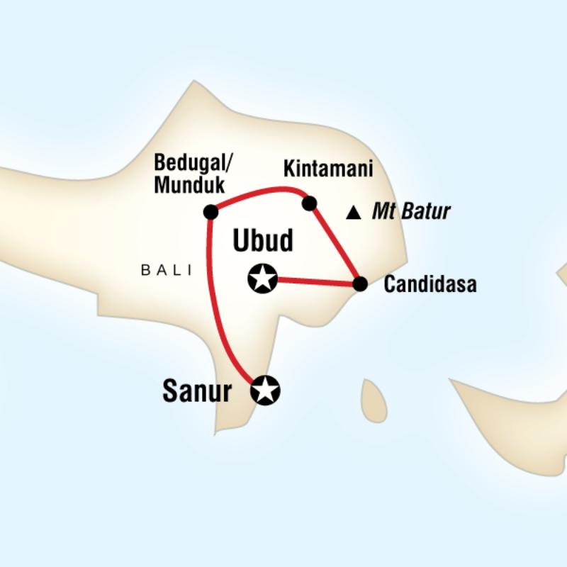 Route map for Classic Bali (AESU)