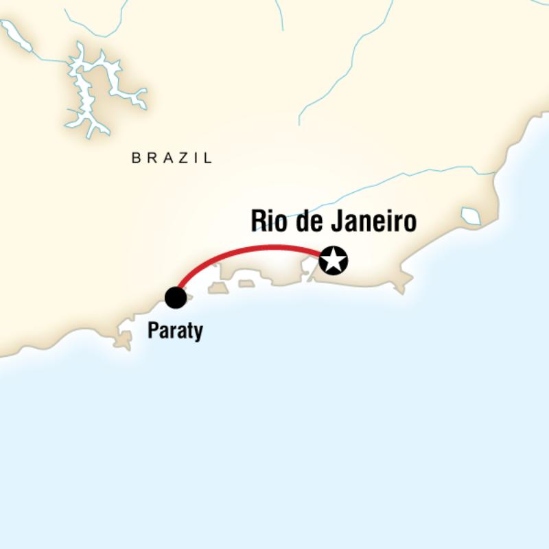 Map of the route for Paraty Experience