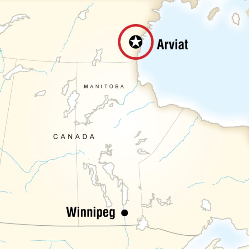 Map for Canadian Arctic Polar Bear Migration