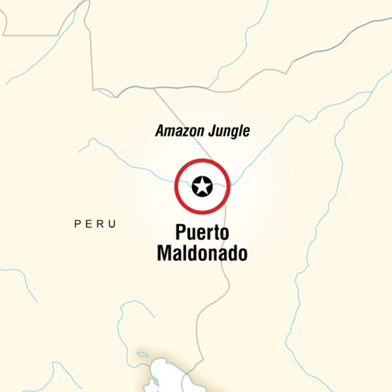 Map of the route for G Lodge Amazon & Camping - 6 Days