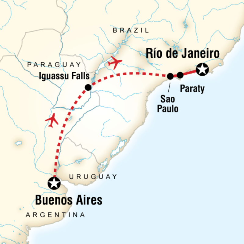 Route map for Southern Highlights (SBR)