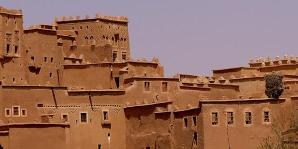 Clay buildings in Morocco.