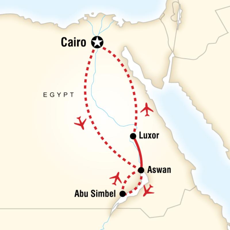 Route map for Land of the Pharaohs (DPLP)