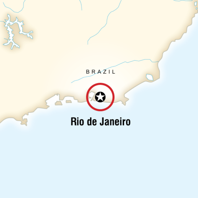 Map of the route for Rio de Janeiro Carnival Experience