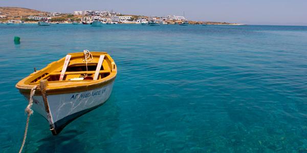 The crystal-clear water surrounding the Greek islands