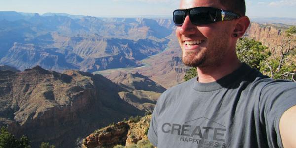 Looking out over the Grand Canyon