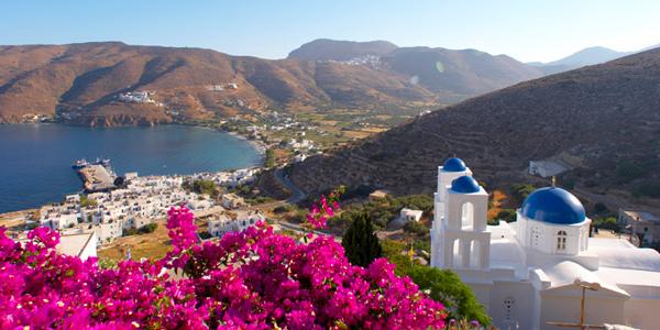 Looking out over the Greek coastline 