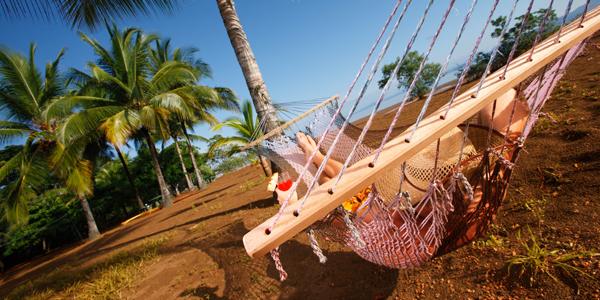 Relaxing at the beach in Costa Rica.