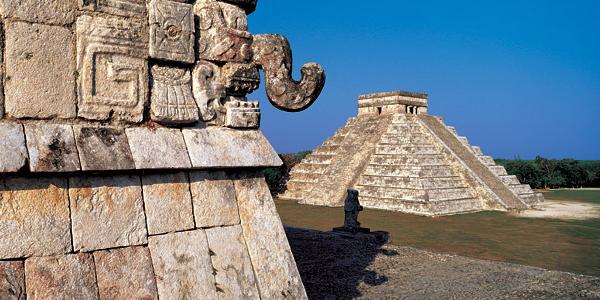Traditional Mayan ruins and architecture