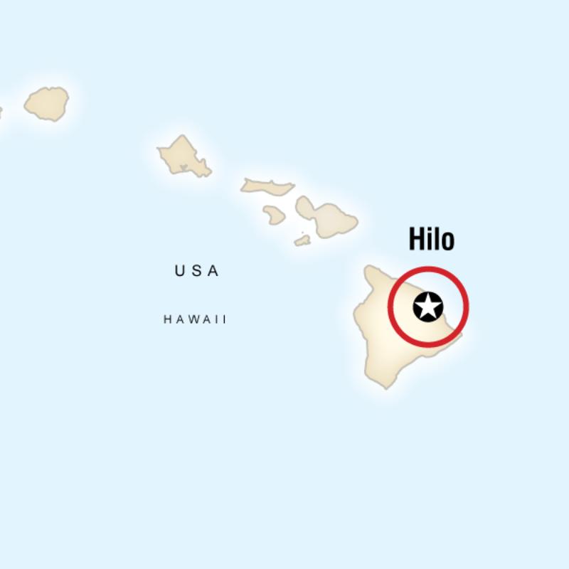 Map of the route for Hawaii Family Adventure