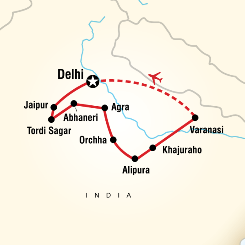 Route map for Essential India (AHEH)