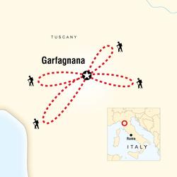 Route map for Trekking in Garfagnana (EITG)