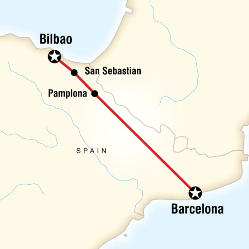 Route map for Running of the Bulls (ESRB)