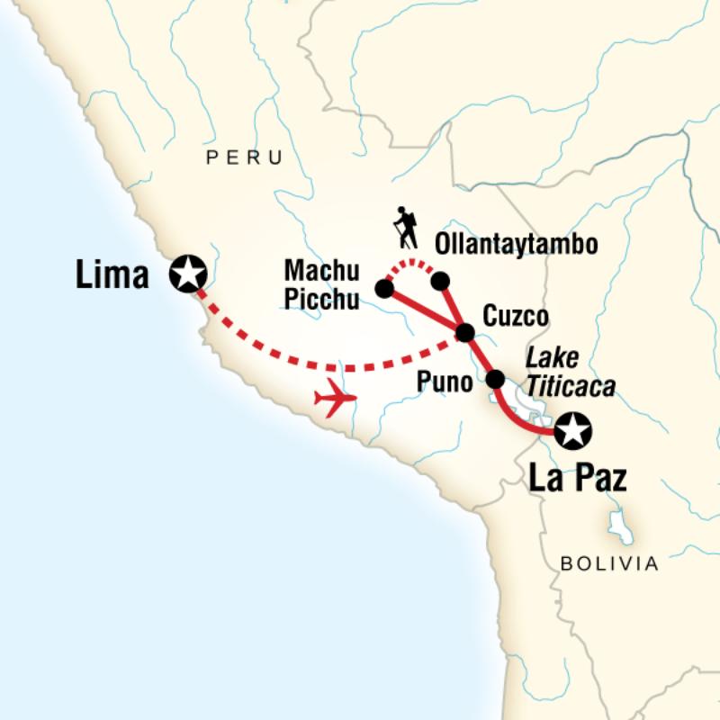 Route map for Inca Empire (PIML)