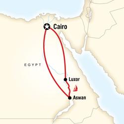 Route map for Budget Egypt (DPGE)
