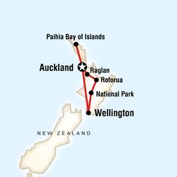 Route map for New Zealand - North Island Encompassed (ONNE)