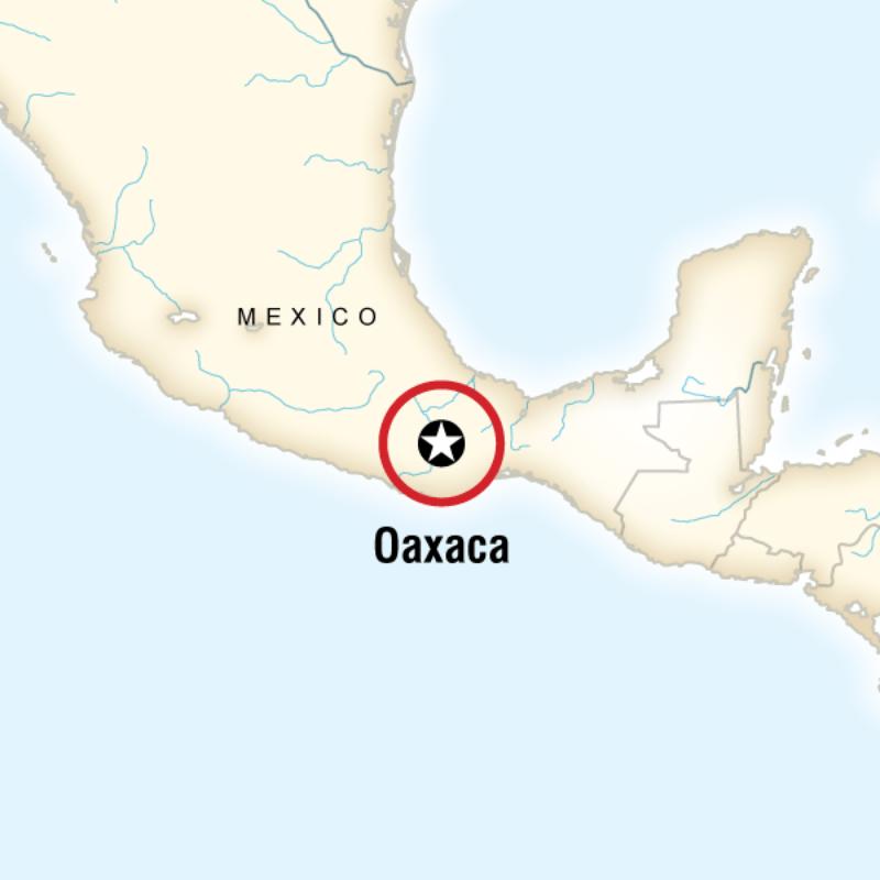 Route map for Mexico Day of the Dead in Oaxaca (CMDO)