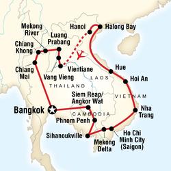 Route map for Indochina Discovery (ATID)