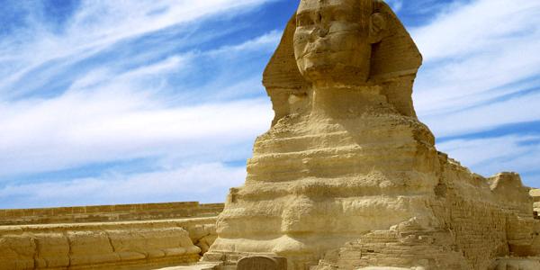 Great Sphinx in Giza near Cairo, Egypt.