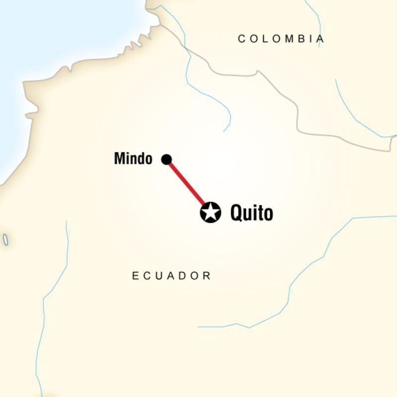 Route map for Cloud Forest Experience (TSEFXC)
