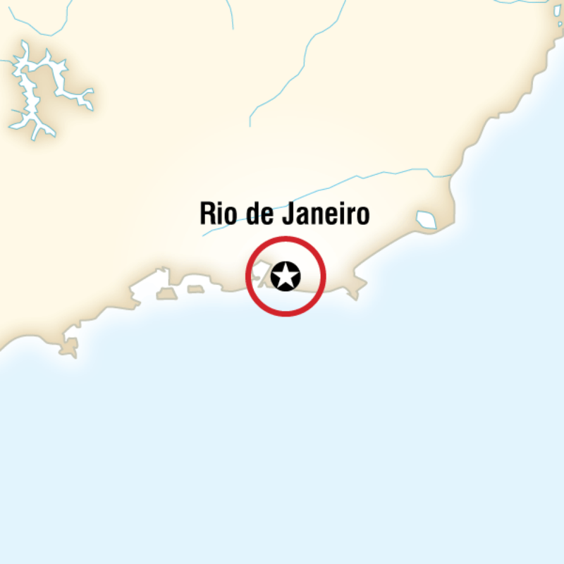 Map of the route for Volunteer Brazil