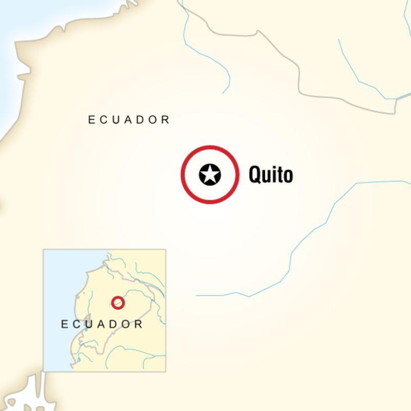 Map of the route for MyStyle Quito 4-Day- Standard