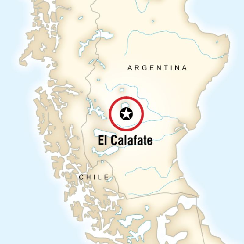 Map of the route for The Glaciers Experience