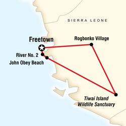 Route map for Sierra Leone Uncovered (DSUN)