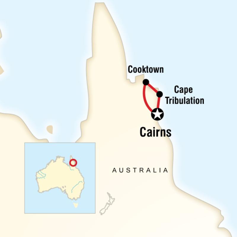Map of the route for Northern Aboriginal Experience