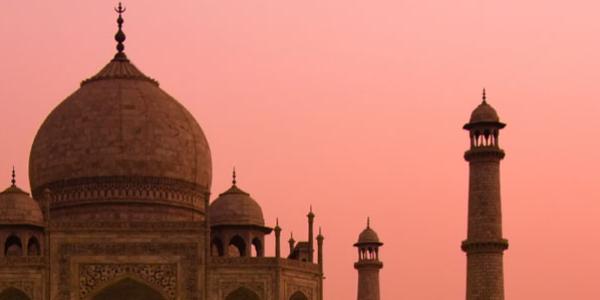 Taj Mahal at sunset