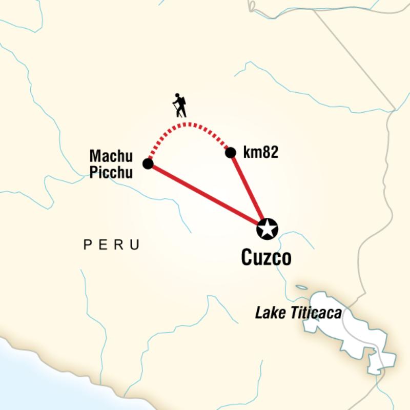 Map of the route for Independent Inca Discovery