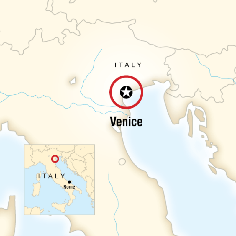 Route map for Venice Carnival (EIVC)