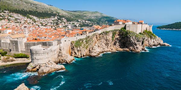 The coastline of Dubrovnik.