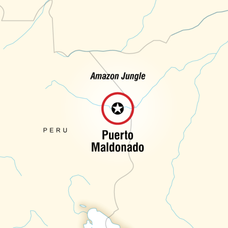 Map of the route for G Lodge Amazon & Camping - 5 Days