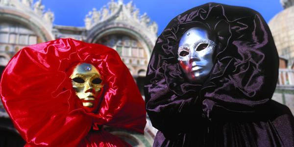 Traditional Venetian masks for the carnival