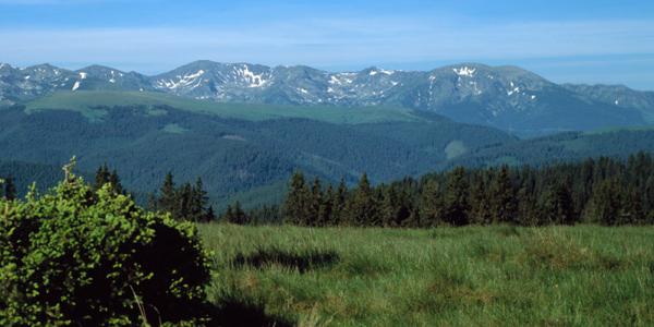 The stunning Carpathian mountain range in Romania