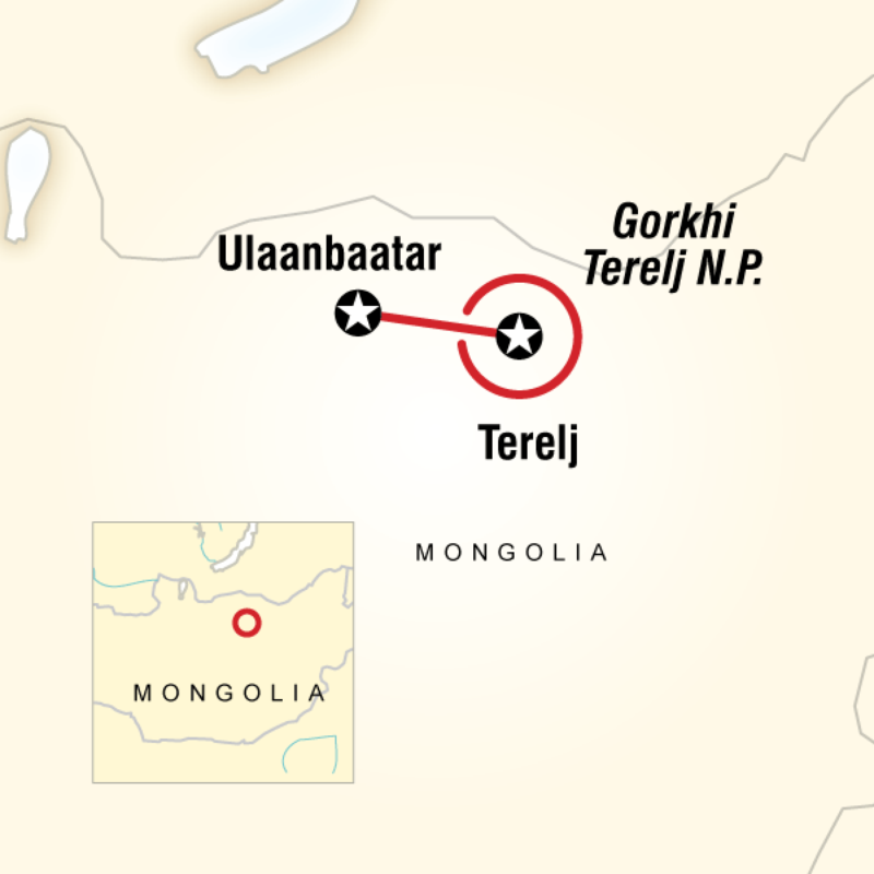 Route map for Mongolian Nomad Local Living (AMNL)