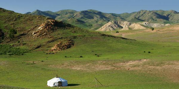 Rolling hills in Mongolia