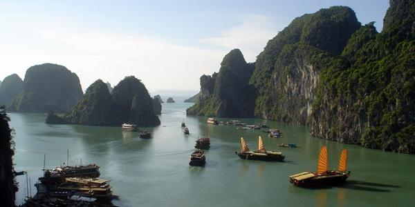 Beautiful view of Halong Bay in Vietnam